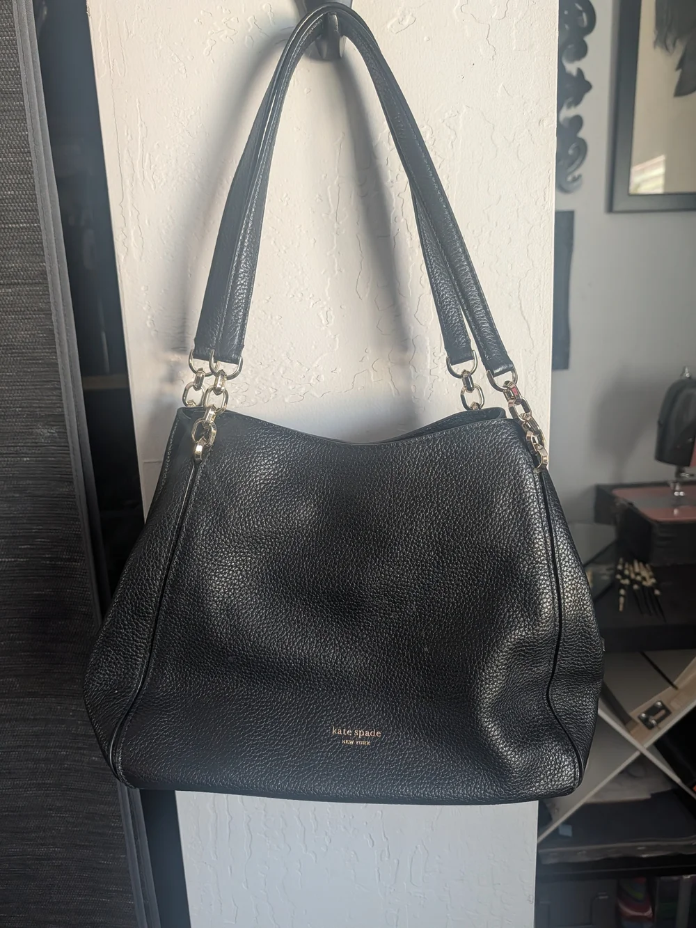 Kate Spade Black Leather Shoulder Bag